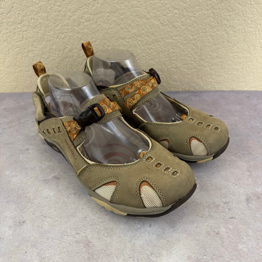 Merrell Siren Ginger Mary Jane Outdoor Sport Sandals Womens 11 Tan Vibram